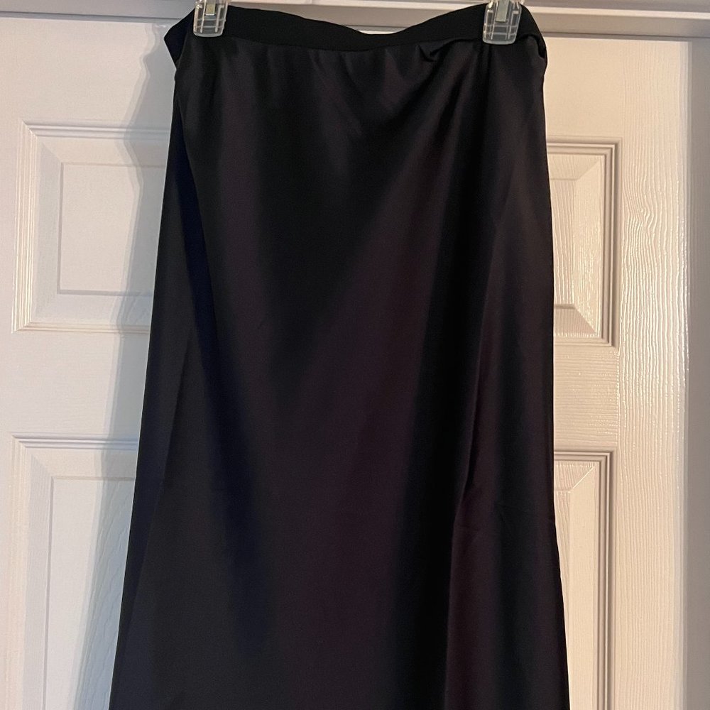 Black Satin Skirt